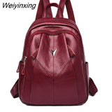 Weiyinxing New Luxury backpack women pu leather backpack anti-theft travel backpack fashion school bags shoulder bags mochila feminina