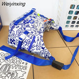 Weiyinxing Product Large Capacity Fashionable Girl Inclined Shoulder Bag Casual Messenger Single-shoulder Bag Schoolgirl Schoolbag Cool