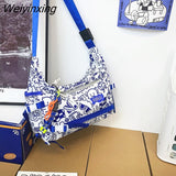 Weiyinxing Product Large Capacity Fashionable Girl Inclined Shoulder Bag Casual Messenger Single-shoulder Bag Schoolgirl Schoolbag Cool