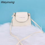 Weiyinxing Ladies Simple Versatile Bag Women Mini Crossbody Bag Acrylic Chain Lady Hit Color PU Leather Luxury Designer Shoulder Bag