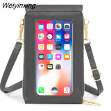 Weiyinxing Women New Fashion Touch Screen Shoulder Bag Large Capacity Multi-function Wallet Trend Solid Crossbody Phone Bags for Women 2023