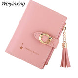 Weiyinxing Women Leather Purse Bag Tassel Credit Card Holder Case Card Wallet Business Card Small Wallets Purses and Handbags 2023