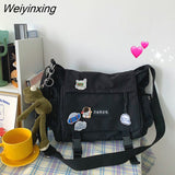 Weiyinxing Women Shoulder Messenger Bag Female Nylon Bag Versatile Postman Bag Student Style High Capacity Shoulder Tooling Package