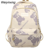 Weiyinxing Cartoon Waterproof Nylon Women Backpack Large Capacity Men Cool Travel Bag Premium Laptop Backpack Unisex Big Schoolbag