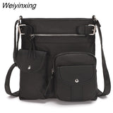 Weiyinxing FASHION Mini PU Leather Multi Pocket Vintage Crossbody Bags For Women 2023 Ladies Fashion Shoulder Bag