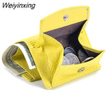 Weiyinxing Women Genuine Leather Purses Female Small Cowhide Wallets Lady Coin Bag Card Holder Large Capacity Money Bag Portable Clutch