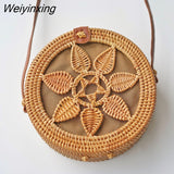 Weiyinxing Round Mulit Style Straw Bag Handbags Women Summer Rattan Bag Handmade Woven Beach Circle Bohemia Handbag New Fashion