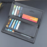 Weiyinxing Hot Men PU Leather Wallets Men's Long Design Causal Purses Male Folding Wallet Coin Card Holders High Quality Slim Money Bag