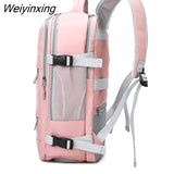 Weiyinxing Women Travel Backpack Water Repellent Anti-Theft Stylish Casual Daypack Bag with Luggage Strap & USB Charging Port Backpack