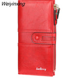 Weiyinxing Fashion Women Wallets 2023 New Long Zipper Buckle Wallet PU Leather Mobile Phone Bag High Quality Coin Purse