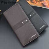 Weiyinxing Men Wallets Large Capacity PU Leather Purses Male Long Design Purses Fashion Money Bag Solid Coin Card Holders Dropshipping New