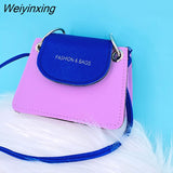 Weiyinxing Ladies Simple Versatile Bag Women Mini Crossbody Bag Acrylic Chain Lady Hit Color PU Leather Luxury Designer Shoulder Bag