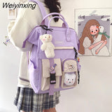 Weiyinxing Capacity Backpack Female Waterproof Cute Schoolbag Kawaii Girl Laptop Bag Travel Shoulders Bag For Women 2023 New Mochilas