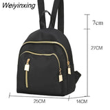 Weiyinxing For Women Girl Men 2023 Designer Simple Pink Korean Fashion Cheap Back To School Black Small Canvas Stitch Schoolbag