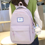 Weiyinxing Women New Waterproof Nylon Laptop Book Bag Lady Leisure College Backpack Girl Cute Travel School Bags Fashion Female Cool