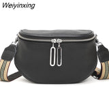 Weiyinxing Color PU Leather Fanny Pack For Women Stylish Waist Pack Ladies Classic Black Waist Bag Female Handbag 2023 Trended Brand
