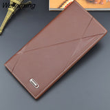 Weiyinxing Men Wallets Male PU Leather Purses Bifold Slim Card Holders High Quality Long Purse Portable Multi-card Position Money Bag