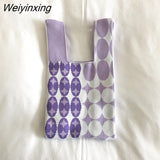 Weiyinxing Design Knitted Handbags Wrist Bags For Women Knitted Women's Handbag Ladies Carry Tote bag pouch sac a main femme