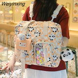 Weiyinxing Kawaii Travel Small Waterproof School Bag Female Cartoon College Backpack Women Laptop Book Bags Lady Cute Backpack Fashion
