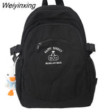 Weiyinxing Ladies Travel Waterproof School Bag Women Mesh Laptop Nylon Student Backpack Female Book Girl College Backpack Leisure