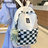 Weiyinxing Female Trendy Teenager Book Bag Girl Travel Laptop Kawaii Backpack Women Leisure School Bags Ladies College Packet Fashion