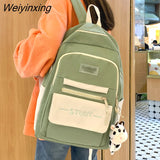 Weiyinxing Travel Waterproof Book Bags Trendy Red Women Student Kawaii Laptop School Bag Female Fashion Lady College Backpack Cute New