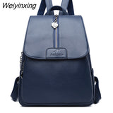 Weiyinxing The New Women Backpack Large Capacity School Bags for Teenagers Girls Leather School Backpack Lady Shoulder Bag Sac A Dos