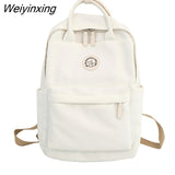 Weiyinxing Women Nylon Backpack Candy Color Waterproof School Bags for Teenagers Girls Patchwork Backpack Female Rucksack Mochila