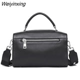 Weiyinxing cowhide fabric Leather Handbags Large Women Bag High Quality Casual Female Shoulder Bags Trunk Tote Ladies Messenger Bags