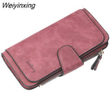 Weiyinxing Wallet Women Leather Luxury Card Holder Clutch Casual Women Wallets Zipper Pocket Hasp Ladies Wallet Female Purse