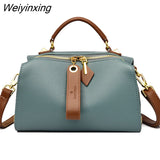 Weiyinxing Quality Solid Color Leather Shoulder Crossbody Bag For Women 2023 Luxury Women's Handbag Designer Female Messenger Tote Sac