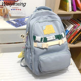 Weiyinxing Women’S Large Capacity Student Backpack High Appearance Level Girl Schoolbag Computer Bag Nylon Waterproof Book Pack Travel Bag