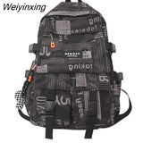 Weiyinxing Graffiti Large-capacity Backpack Women Man Waterproof School Bags for Teenagers Geometric Travel Backpack Ladies Bookbags