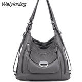 Weiyinxing Luxury large capacity Soft Leather handbags Fashion Women's bags Trend ladies shoulder messenger bag High Quality Totes Bags