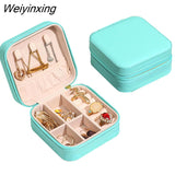 Weiyinxing Organizer Display Travel Jewelry Boxes Case Portable Locket Necklace Jewelry Box Leather Storage Earring Ring Holder