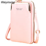 Weiyinxing Women's Small Crossbody Shoulder Bags PU Leather Female Cell Phone Pocket Bag Ladies Purse Card Clutches Wallet Messenger Bags