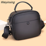 Weiyinxing Women's Bag High Quality Genuine Leather Shoulder Bags Woven Wide Shoulder Strap Female Messenger Bag Luxury Brand Women Handbag