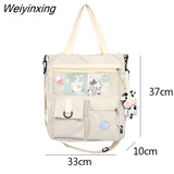 Weiyinxing New Large Capacity Cute Girl Shoulder Bag Korean Fashionable Students Inclined Shoulder Bag Nylon Waterproof Handbag Tide