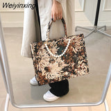 Weiyinxing Bags Women Brand Canvas Large Square Handbag For Women Classic Shoulder Bags Women 2023 Luxury Women Crossbody Bag