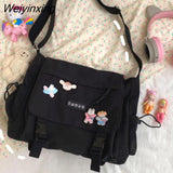 Weiyinxing Women Shoulder Messenger Bag Female Nylon Bag Versatile Postman Bag Student Style High Capacity Shoulder Tooling Package