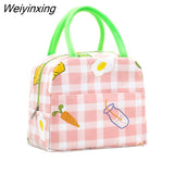 Weiyinxing Portable Fridge Thermal Bag Women Children's School Thermal Insulated Lunch Box Tote Food Small Cooler Bag Pouch