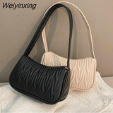 Weiyinxing Women Handbag PU Leather Shoulder Bags Female Casual Solid Color Messenger Bag for Women Luxury New Underarm Bag