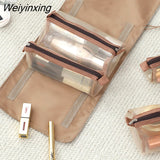 Weiyinxing Nylon Makeup Bag New Portable Large-capacity Four-in-one Portable Folding Travel Cosmetic Storage Toilet Bag