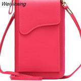 Weiyinxing Women's Small Crossbody Shoulder Bags PU Leather Female Cell Phone Pocket Bag Ladies Purse Card Clutches Wallet Messenger Bags