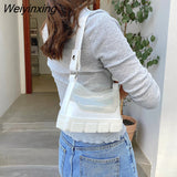 Weiyinxing PVC Summer Jelly Shoulder Bag for Women Handbags and Purses Clear Crossbody Bags Ladies Casual Bag