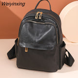 Weiyinxing Quality Leisure Shoulder Bag Sac A Dos Vintage Backpack Female Pu Leather Bag Women's Backpack Fashion School Bag for Girls