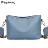 Weiyinxing Fashion Solid Color Cow Women Shoulder Crossbody Bag Luxury Ladies Phone Bag And Purses Genuine Leather Handbag Women's Bag