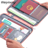 Weiyinxing Travel Wallet Family Passport Holder Creative Waterproof Document Case Organizer Travel accessories Document Bag Cardholder