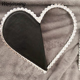 Weiyinxing Red Heart Evening Clutch Women's Designer Chic RhinestoneBlack Wallet Wedding Party Sac A Main