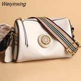 Weiyinxing Women Luxury Brand Soft Genuine Leather Handbags High Capacit Women's Hand Bag Ladies Shoulder Bags Fashion Female Messenger Bag